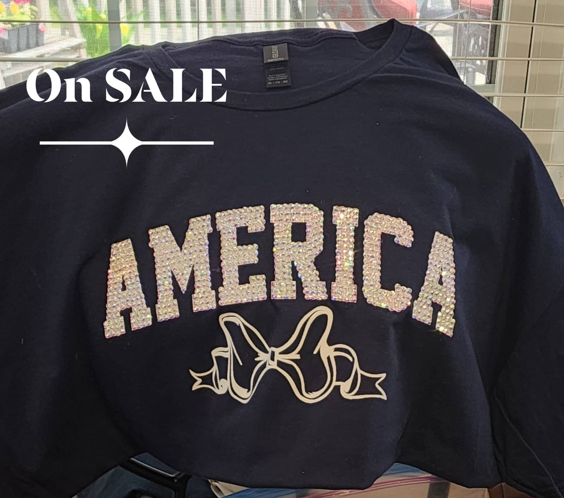 America Bow Rhrinestone Shirt